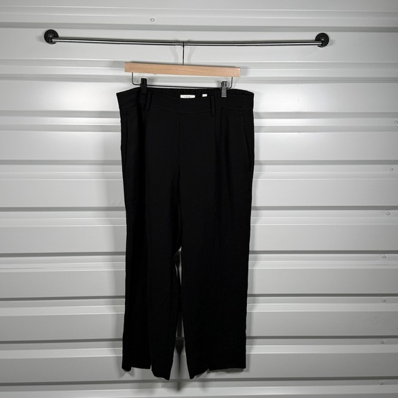 Vince Pants - Vince Black Wide Leg‎ Pleated Ankle Pants L G